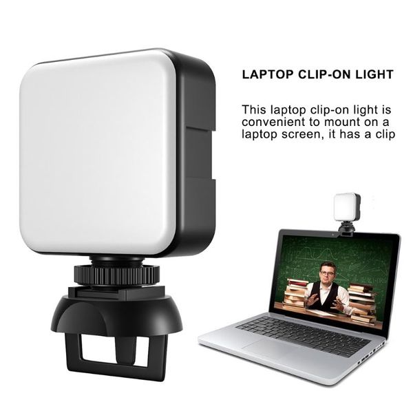

flash heads video live stream light 2500k-6500k 5w led lamp for smartphone tablet lapnotebook mini vlog fill selfie