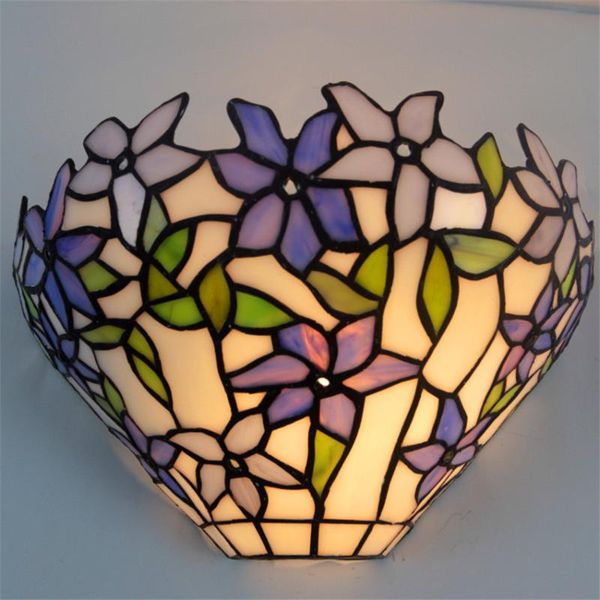 

tiffany stained glass wall lamps bedroom living room bathroom balcony north american retro sconces lights lighting lamp