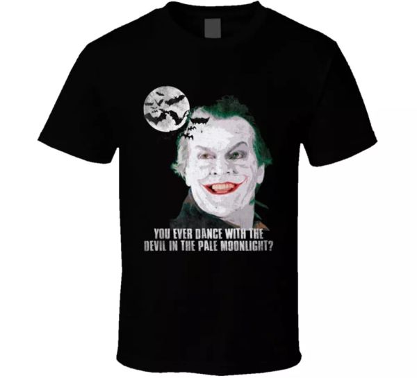 

joker batman jack nicholson quote parody funny fan t shirt, White;black