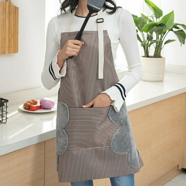 

aprons abrasion hand apron female waterproof and oil-proof hooded kitchen sleeveless overalls hanging neck easy to take off