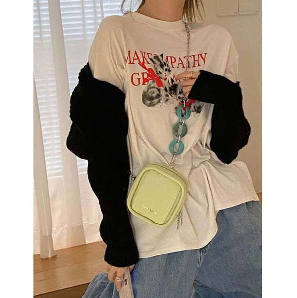 

cross body crossbody bags for women 2021 acrylic chain shoulder bag soft leather small square mini brands designer handbags luxury