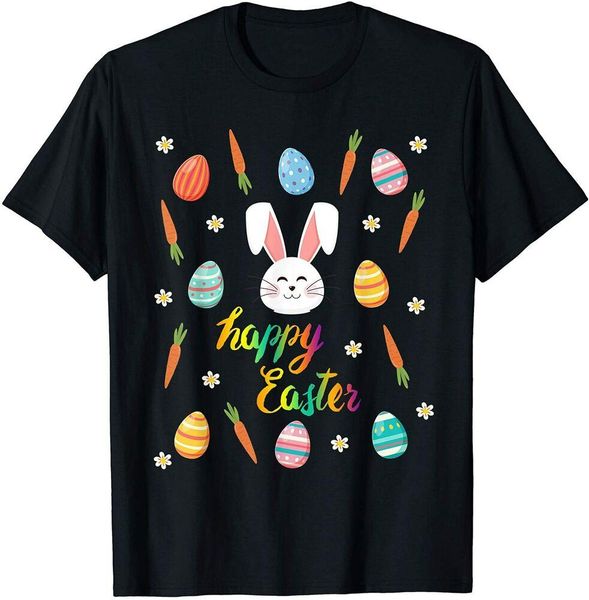 

happy easter bunny tee t-shirt boys men t-shirt, White;black