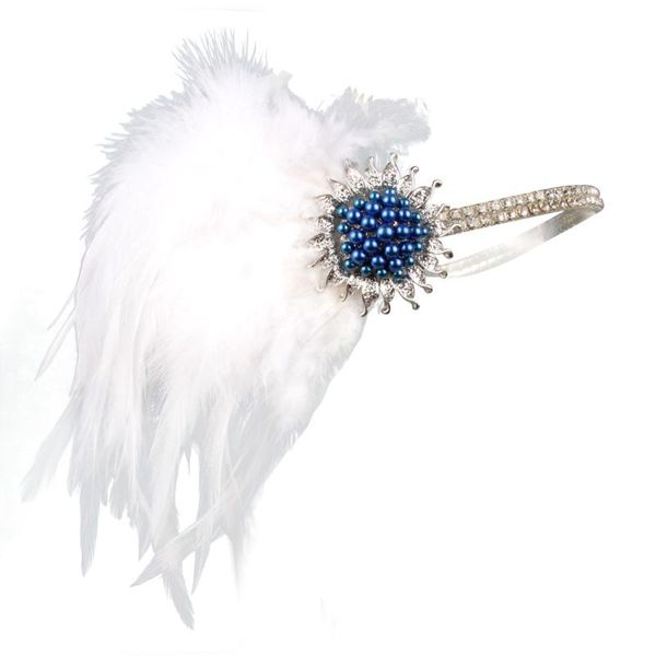 

hair clips & barrettes 1920s feather headband headdress gatsby prom banquet bridal, Golden;silver