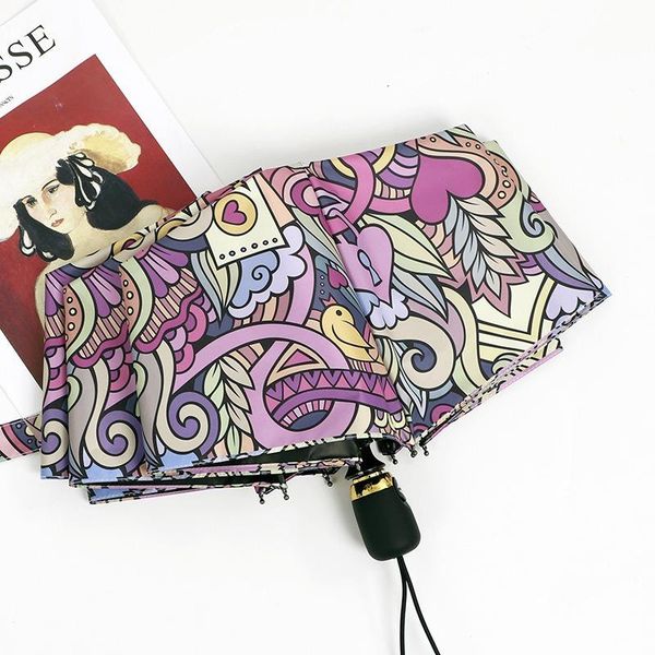 

umbrellas sunscreen anti ultraviolet sun sunshade umbrella windproof women rain female automatic folding