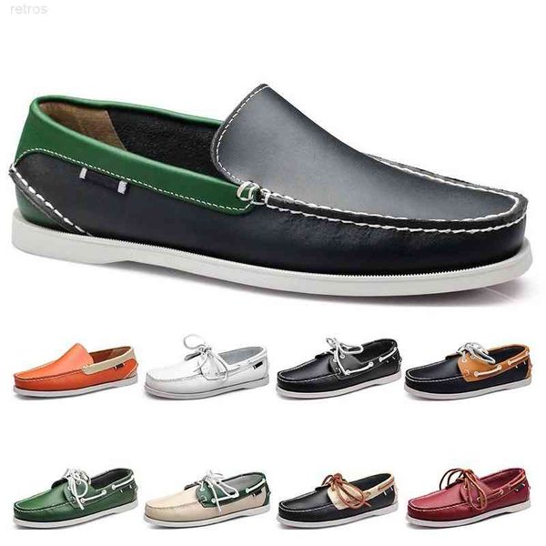 soixante sept hommes chaussures de course en cuir style britannique noir blanc marron vert jaune rouge mode extérieur confortable respirant