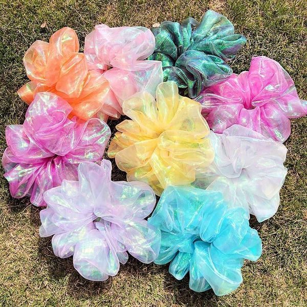 

summer women girls colorful 18cm big scrunchie rubber band sweet hair ornament ponytail holder fashion accessories1