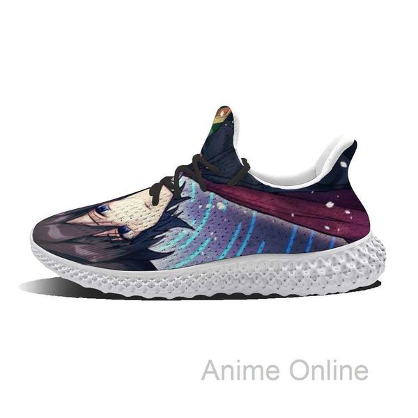 

spring tomioka giyuu anime pattern casual flat running shoes