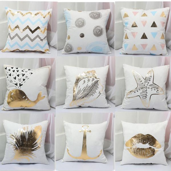 

cushion/decorative pillow fashion concise flannel bronzing throw pillowcase love leaves cushion cover 45x45cm for sofa bed home decor