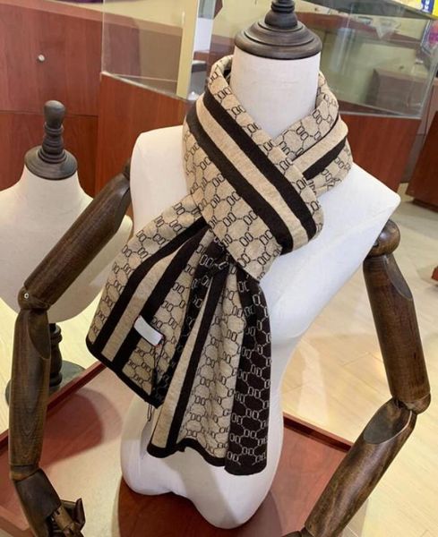 

silk scarf 4 seasonal scarves men's and women's long-necked clover scarfs 3 colors available with box, Blue;gray