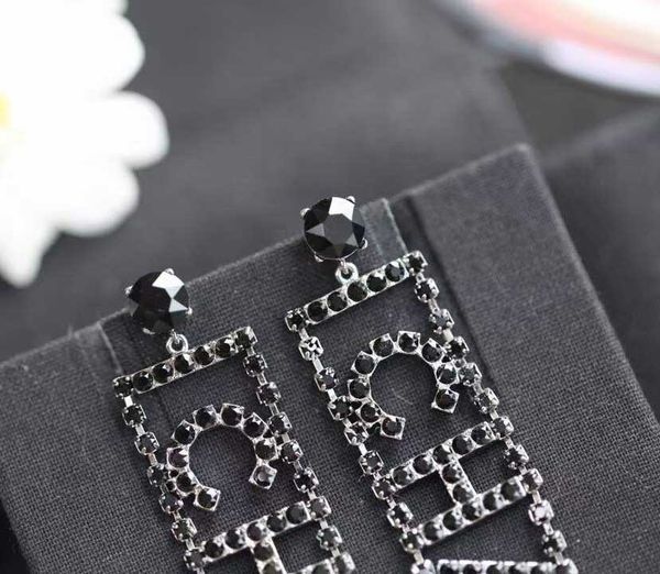 

rectangle shape with words and sparkly black diamond women girl friend birthday jewelry gift have box stamp ps3192-1, Silver