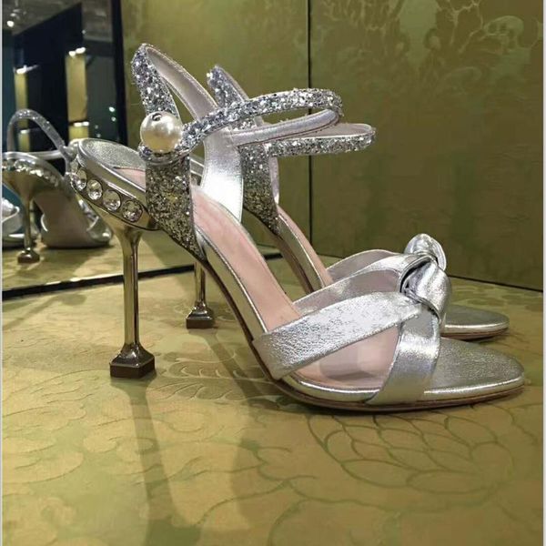 

dress shoes kmeioo glitter high heels bride woman ankle strap thin jewel stiletto rhinestone wedding sandals, Black