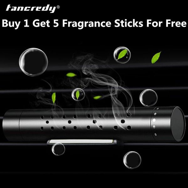 

car air freshener with 5 fragrance sticks smell in the styling vent perfume parfum flavors for auto interior accessories