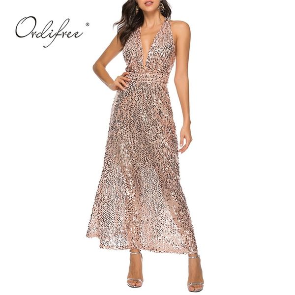 

summer women long party dress off shoulder backless gold sequin maxi 210513, Black;gray