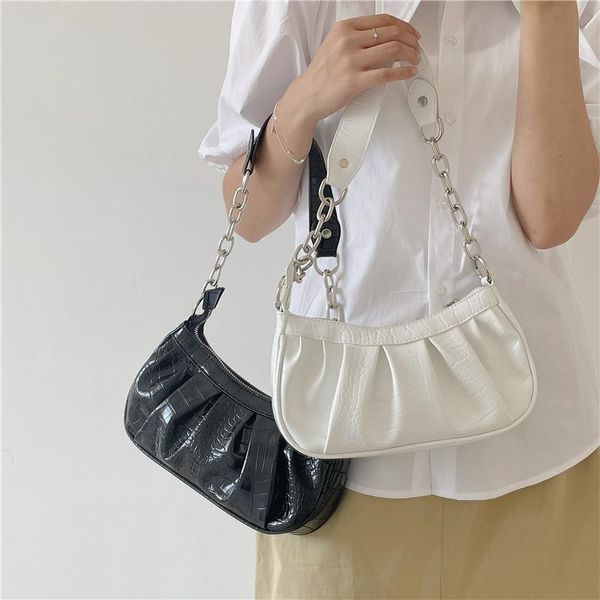 

evening bags women chain small purse handbags designer crocodile pattern ladies shoulder armpit summer fashion female underarm bag