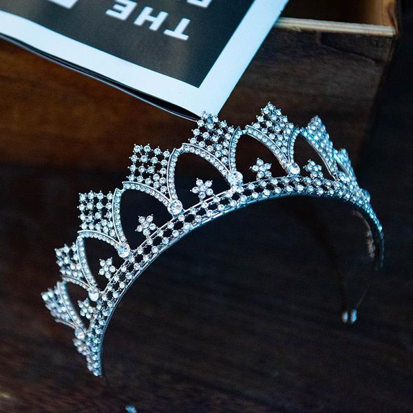 

hair clips & barrettes crystal bridal tiaras queen crowns women party prom rhinestone baroque pageant diadem vintage wedding accessories jew, Golden;silver