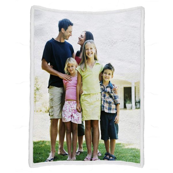 

Custom Throw Blanket with Photo,Personalized Picture Soft 320GSM Flannel Blanket for Pets Family Friend (1 Photo, 60"x90")