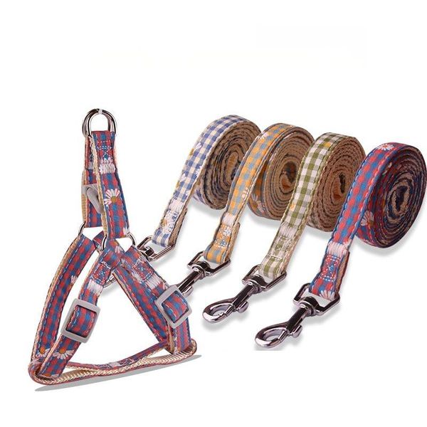 

dog collars & leashes pet leash small medium daisy lattice chest harness supplies products for fashion