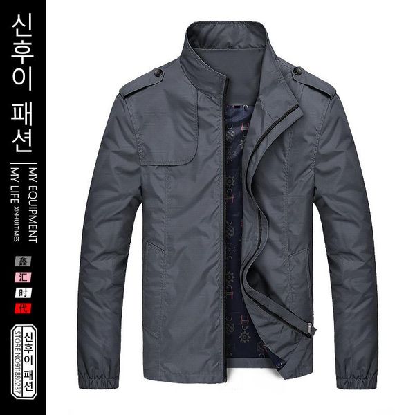 

men's jackets casual spring autumn solid color fashion bomber jacket men slim overcoats baseball clothing m-6xl, Black;brown