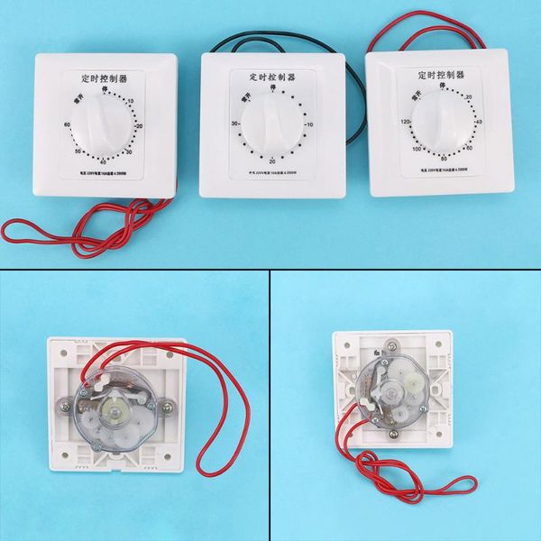 

kitchen timers time switch controller 220v30/60/120 minutes intelligent mechanical countdown automatic power off timer socket tool