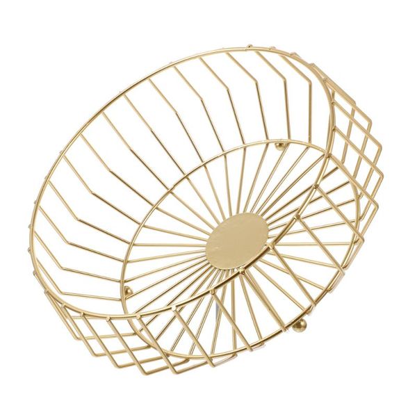 

dishes & plates 1pc iron art fruit bread basket multi-functional sturdy storage