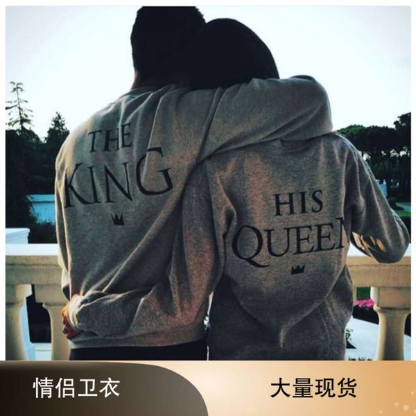 

printed couple's sweater winter english alphabet women's autumn and, Black