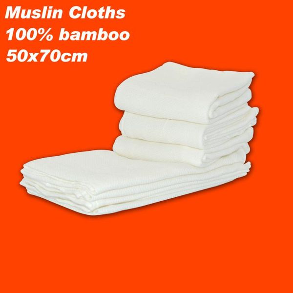 

cloth diapers wizinfant 100% bamboo baby muslin cloths soft towel wipe set, reusable squares cleaning for bath, bibs