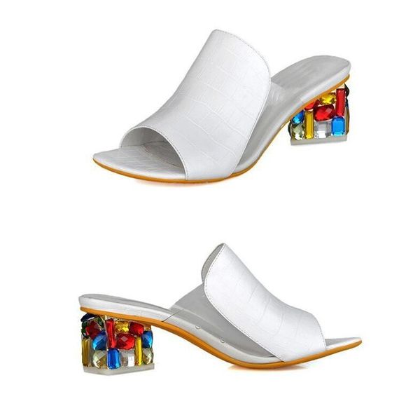 

fashion heel sandals women flats flower elegant peep toe pu square heels colorful ladies casual shoes sandalias mujer, Black