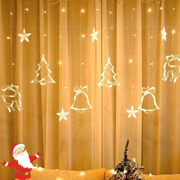 

christmas decorations 2.5m/3.5m 220v led lights twinkle deer lamp garland curtain light fairy string tree party decoration