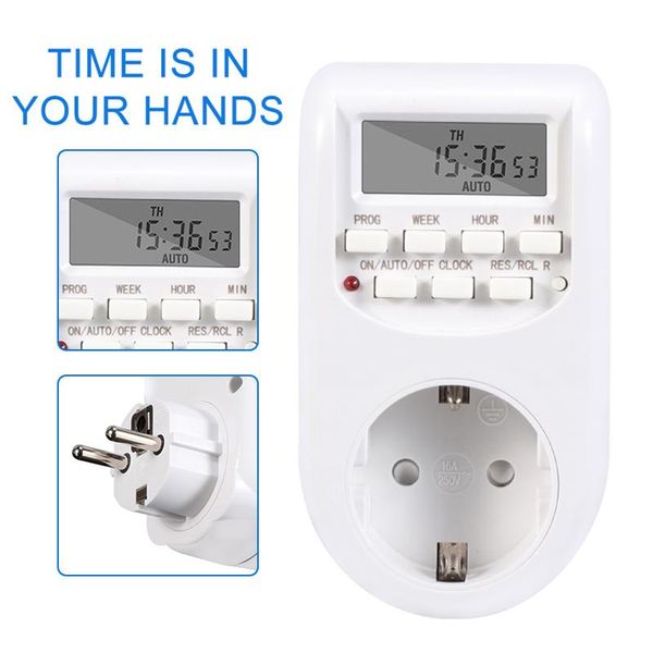 

smart power plugs 10a electronic digital timer switch plug saving 220v uk us au eu kitchen 24 hour cyclic programmable timing socket