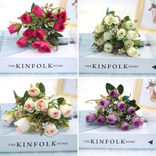

decorative flowers & wreaths 10 flower head beautiful rose peony rayon small bouquet flores family gathering spring wedding decoration fake