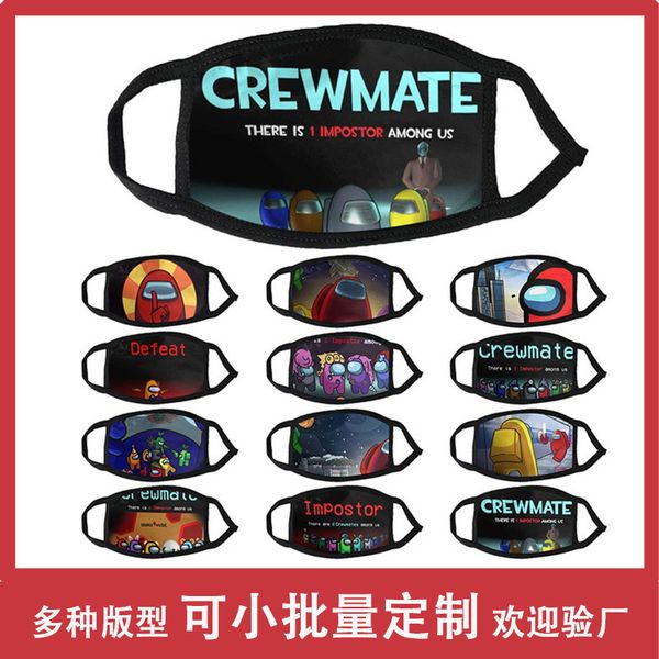 

custom logo new game animation printed cotton dust wind proof warm mask mask