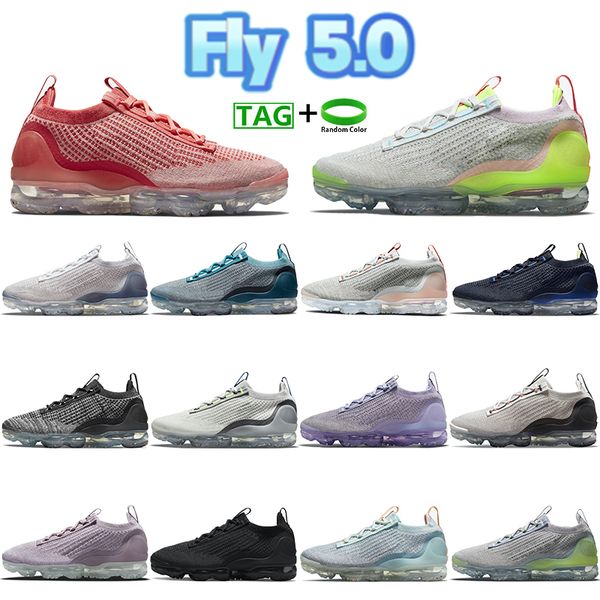 

fly 5.0 mens running shoes sports trainers triple black light bone oreo day to night pure platinum cool grey volt men women knit sneakers