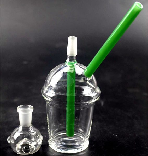 Mini Bong Acqua di vetro Bongs Narghilè per fumare Smoking DAB Strutture per olio con unghie a cupola da 10 mm