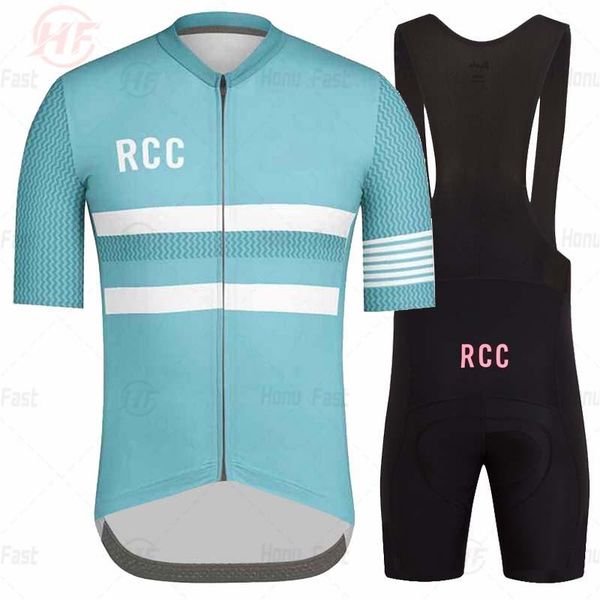 

racing sets rcc 2021 raphaful cycling jersey set summer breathable short sleeve mtb clothing ropa ciclismo sportswear bike, Black;blue