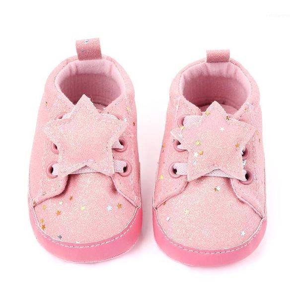 

athletic & outdoor 2021 first walkers born baby boy girl pram shoes infant sneakers toddler prewalker colorful sequin stars trainers 0-18m1, Black