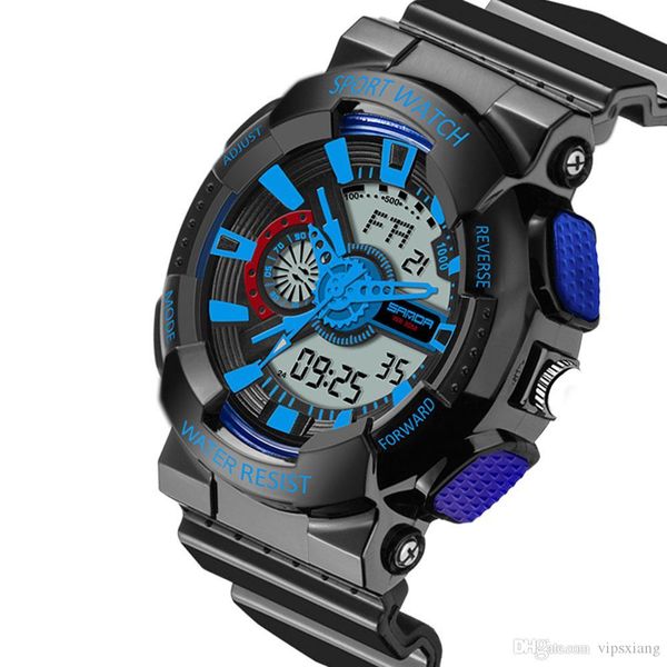 

fashion electronic watch luxury led digital military sport climbing wristwatch men s silicone strap waterproof casual watches, Slivery;brown
