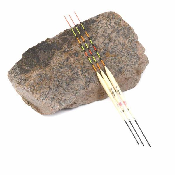 

3pcs fishing floats barr wood tackle tools accessories