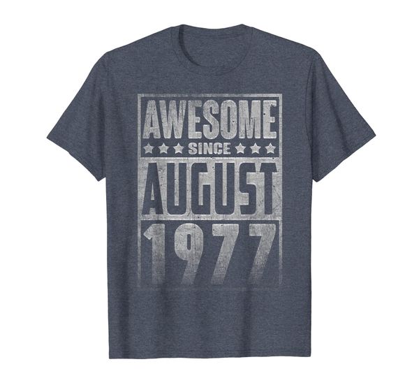 

awesome since august 1977 straight outta aged 42 years old, White;black