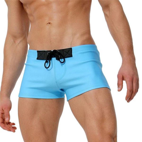 

women's swimwear klv beachwear men breathable trunks pants solid beach shorts slim wear maillot de bain femme 2021#3, White;black