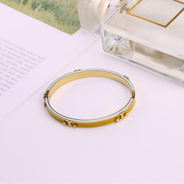 

bangle 18k gold geometric individually wrapped women's hand jewelry bracelet spot charm of ladies, Black