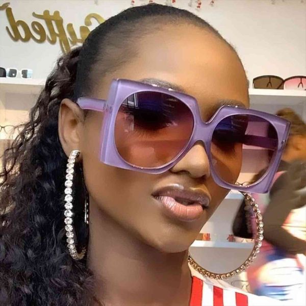 

Wholesale Vintage Oversized Square Sunglasses For Women Gradient Elegant Black Brown Sun Glasses Female Uv400 Shades Men Eyewear, White;black