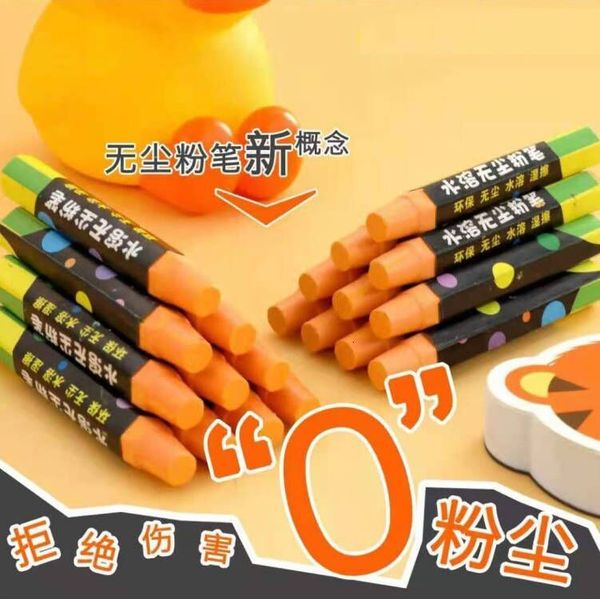 

painting pens water soluble white color painting teaching environment friendly solid easy to wipe children's dust-chalk, Black;red