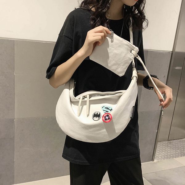 

cross-border crossbody bag womens summer canvas bag womens large capacity chest bag shoulder messenger european and american fashion und