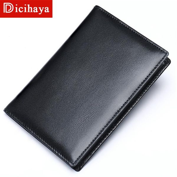 

wallets dicihaya genuine leather passport cover id business card holder travel credit wallet for men purse case driving license bag thin, Red;black