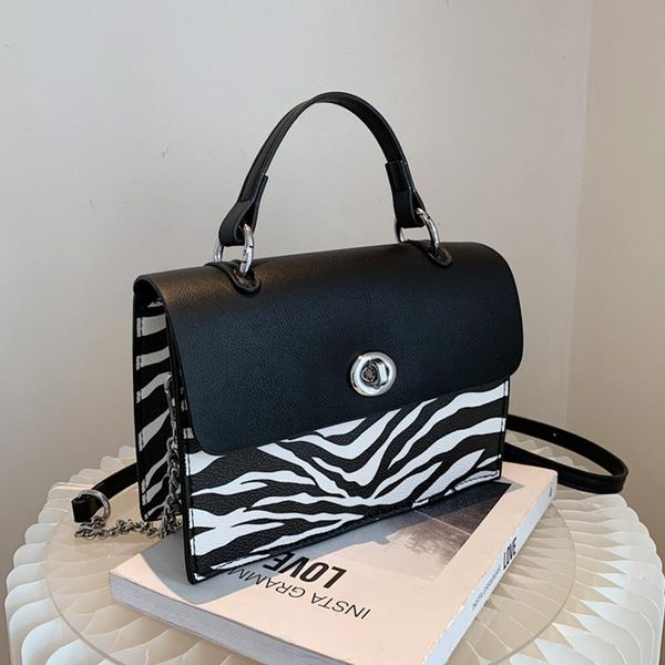 

evening bags zebra pattern cow women's summer 2021 compact pu leather crossbody bag fashion handbag ladies shoulder