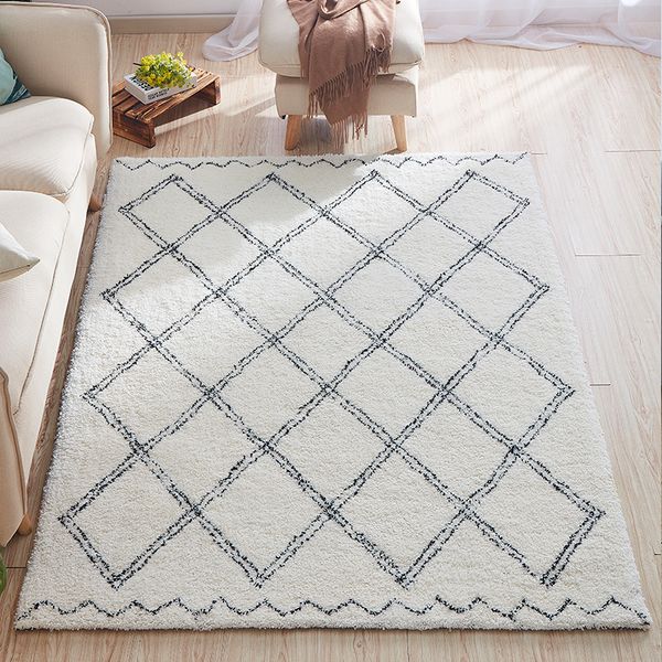 

line design fluffy carpet living room soft shaggy bedroom rug home sofa coffee table floor mat study room brief rugs and carpets