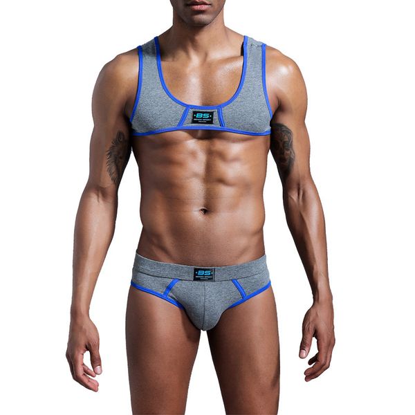 

men's swimwear cotton men's fitness suit yoga clothes youth trend
