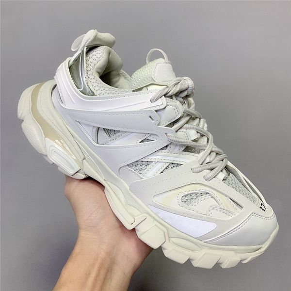 

designer luxury track glow casual shoes tess.s.gomma truck trainer sneaker lace up white beige trainers shoe sneakers with box, Black