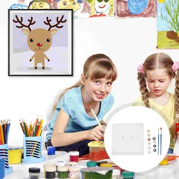 

paintings 1 set of digital painting diy animals cartoon pattern hand-painted
