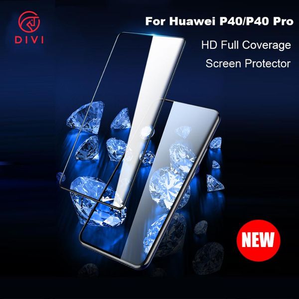 

2pcs/lot tempered glass for huawei p40/p40 pro hd full covered anti-fingerprinted screen protectors p40 p40pro cell phone